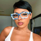 Nicola Designer Blue White Eyeglasses Frame Rectangle Frames Southood